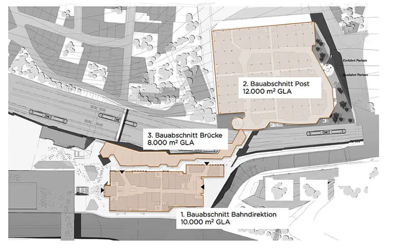 Bauplan des City Outlets Wuppertal